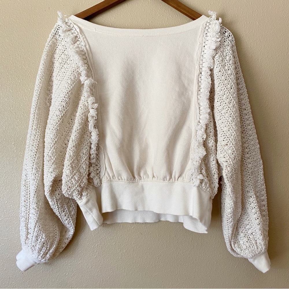 Free People Faff And Fringe Pullover Sweater